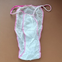Culottes string jetables en non-tissé, sexy, taille basse, à séchage rapide, respirantes, motif uni, emballées individuellement