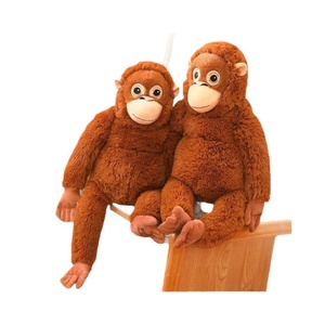 Оптовая продажа с фабрики: плюшевые игрушки-обезьяны красного цвета, мягкие игрушки-обезьяны 40 см и 66 см для детей - Product Image 6