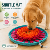 Alfombra Olfativa de Fieltro Lavable y Resistente a Mordidas para Perros, Juguete Interactivo de Rompecabezas para Entrenamiento en Interiores, Cuenco Ajustable de Alimentación Lenta