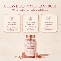 Gummies au collagène sans sucre LuvVita avec peptides hydrolysés pour la santé des cheveux, de la peau et des ongles, faciles à mâcher, 60 unités, complément alimentaire