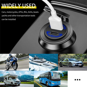 ที่ชาร์จในรถยนต์แบบเร็ว 12V Quick Charge 4.0 Type-C PD 60W USB QC3.0 สำหรับเรือและรถบ้าน - Product Image 5