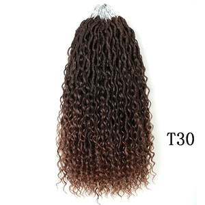 Nữ Thần Nàng Tiên Cá Lộn Xộn Faux Locs Xoăn Kết Thúc Crochet Braid Bohemian Mềm Phụ Nữ Dreadlocks - Product Image 5