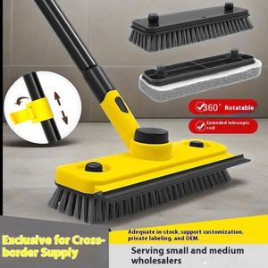 3 in 1 <b>Magic</b> Floor Design Plastic Long Handle Bathroom Cleaning <b>Brush</b> With Removable Replacement Head - Product Image 5