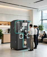 Nouveau modèle 2026 LE920A Bras robotisé 6 axes pour kiosque à café, distributeur automatique de café 24h/24 sans personnel, robot barista en libre-service