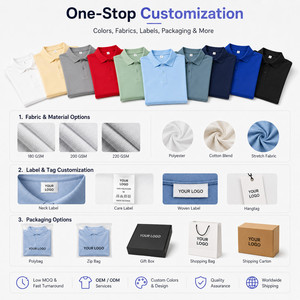 Polo de Rendimiento Unisex con Logotipo Personalizado, 13% Spandex, Elástico en 4 Direcciones, Secado Rápido, Uniforme de Golf para Equipos, Venta al Por Mayor, Tallas S-4XL, Azul Claro y Rojo - Product Image 5