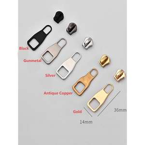 LST280 vente en gros Logo personnalisé couleur fermeture à glissière #5 pour <span class=keywords><strong>sac</strong></span> or lourd petit acier inoxydable Chubby Upcycle fermetures à glissière de remplacement - Product Image 4