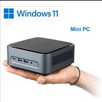 New Mini PC Gaming Fanless Intel 12-Core 12-Thread Windows 11 DDR5 RAM SSD+HDD Storage Compact Desktop Computer Case Easy