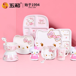Hello Kitty Bowl Melamine Round Bpa Free Kids Dining - Product Image 2