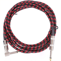 Câble de guitare à angle droit 0,5M 1M 6M, cordon audio blindé à faible bruit pour guitare électrique, basse, performance acoustique sur scène