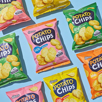 Sac en mylar personnalisé imprimé de logo sac d'emballage en plastique thermoscellé en aluminium feuille de casse-croûte pop-corn pomme de terre tortilla maïs chips