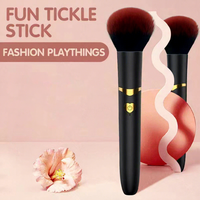 Diskreter Mini-Vibrator für Frauen in Make-up-Pinsel-Form – Tragbarer G-Punkt- und Klitoralvibrator für Erotikartikel
