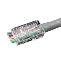 Connecteur modulaire RJ45 traversant non blindé PUXIN CAT5 CAT6 UTP 8P8C pour câble Ethernet