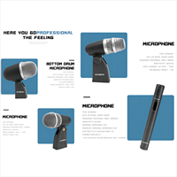 Nouveau gros instrument de musique 7 pièces enregistrement professionnel tambour micro microphone pour batterie