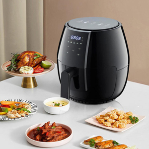 <span class=keywords><strong>Friteuse</strong></span> électrique multifonctionnelle de 4.5 litres <span class=keywords><strong>Friteuse</strong></span> domestique sans huile Écran tactile intelligent Affichage LCD Plastique Gourmet - Product Image 1