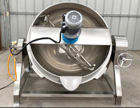 Bouilloire à vapeur revêtue de 200L Cuisinière alimentaire inclinable Bouilloire à vapeur à gaz revêtue Prix