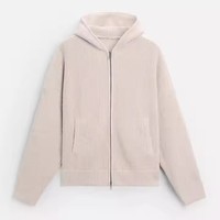 2025 Pulls à Capuche et Cardigans en Tricot Couleur Unie Design Simple Épaules Tombantes Manches Longues à Fermeture Éclair pour Hommes