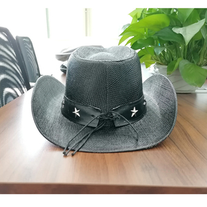 Mũ Cao Bồi Texas Bằng Giấy Cho Nam Mũ Rơm Vẽ Cờ Mỹ Mũ Cao Bồi Rơm Có Thể Tạo Hình Vành Mũ Cao Bồi Hoa Kỳ - Product Image 4