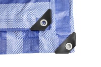 Bâche légère imperméable rayée bleue et blanche Million Light Weight pour abri de voiture