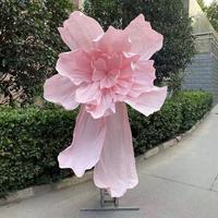 Grandes fleurs artificielles géantes faites à la main pour la décoration de scène de mariage, énormes fleurs en papier géantes