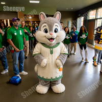 Shengye, Fournisseur de Mascottes en Chine, MOQ 1 Mascotte de Lapin Nain, Costume d'Animal de Dessin Animé, Casque pour Fêtes, Festivals, Pâques et Événements Spéciaux