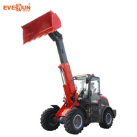 Chargeur télescopique compact EVERUN ER2500F de 2,5 t, nouvelle conception, fabriqué en Chine, avec godet à bras articulé de haute qualité