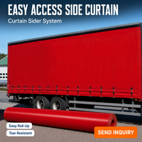 Bâche latérale de camion en PVC sur mesure 900 g/m² pour semi-remorque, imperméable et résistante au froid