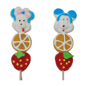 Nuovi Bastoncini di Caramelle per Bambini, Divertenti Lecca-Lecca a Forma di Topolino, Marshmallow e Gommose con Disegni Fatti a Mano, Caramelle BBQ - Product Image 1
