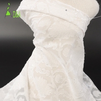 Kain Chiffon Jacquard Bunga Berpotongan Poliester, Kain Lapisan Ringan dan Bernapas, untuk Kemeja, Gaun Hanfu, Tekstil Pakaian Wanita