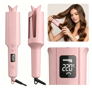 <span class=keywords><strong>Fer</strong></span> <span class=keywords><strong>à</strong></span> boucler automatique professionnel rotatif <span class=keywords><strong>avec</strong></span> écran LCD, alimentation électrique en céramique, pour usage domestique - Product Image 1