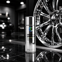 Peinture en aérosol argent chromé 400 ml, finition miroir pour roues de moto, casques et verre