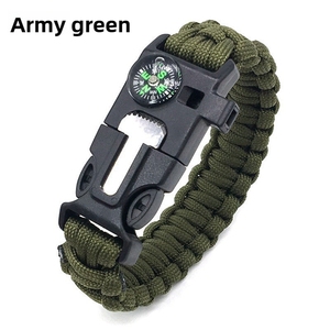 Bracelet de survie multifonctionnel 5-en-1 pour l'aventure en plein air et le <span class=keywords><strong>camping</strong></span>, cordon de poignet à sept brins, vente en gros, corde à main d'usine - Product Image 2