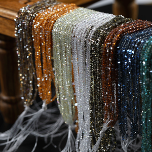 Perline All'Ingrosso in Vetro Cristallo Lucido Colore AB Sfaccettate Rondelle Distanziatori per Creazione di Gioielli e Fai da Te - Product Image 1