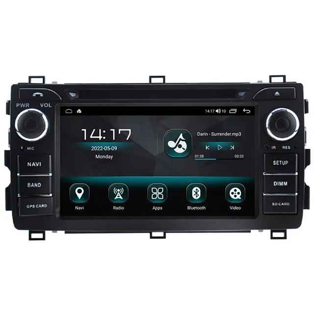 7 "หน้าจอสไตล์OEMไม่มีดาดฟ้าDVDสําหรับToyota Auris 2013-2016 รถมัลติมีเดียสเตอริโอGPS CarPlay Playerหน้าจอวิทยุAndroid