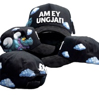 Nieuwe Aanwinsten 5 Panel Satijn Voering Zwarte Gepersonaliseerde Suède Baseball Caps Gorras 31 Hoeden MAGO FOREVER HATS met Borduurlogo