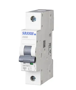 SASSIN 20 Amp tek kutuplu MCB 230V elektrik sigortası minyatür devre kesici aşırı yük koruması için çin