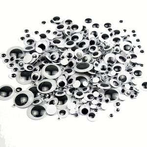 Autocollants pour yeux d'animaux en résine noire et blanche, adhésifs, pour enfants, accessoires de bricolage faits à la main, pour les 0-24 ans - Product Image 5