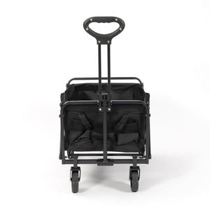 QM Stainless Steel Foldable Four-Wheel Platform Portable Tank Picnic Shopping All-Terrain Camping Utility <b>Wagon</b> <b>Cart</b> Trolley - Product Image 4