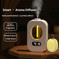 Diffuseur d'arômes numérique moderne à affichage blanc, pulvérisateur d'énergie positive, sans bouteille d'huile essentielle, pour parfumer séparément les pièces.