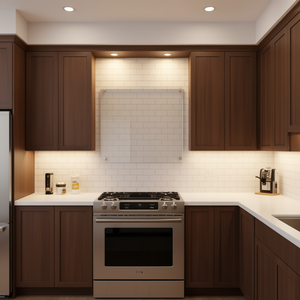 Pannello Decorativo in Vetro Temperato per Cucina 35,4 X 15,7 Pollici Design Minimalista Trasparente - Product Image 2