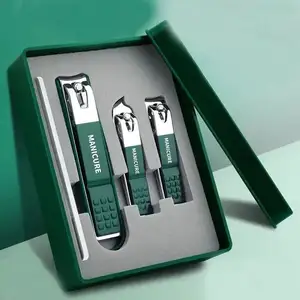 Coupe-ongles portable fabriqué en usine Outil pour ongles 4 en 1 Ensemble de coupe-ongles en acier pour carton