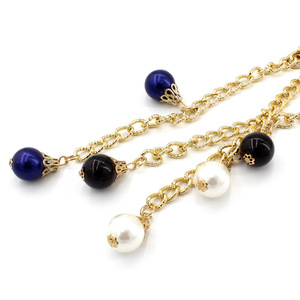 <span class=keywords><strong>Ceinture</strong></span> de décoration de perles fines de chaîne de taille d'aspect métallique de mode pour des dames - Product Image 6