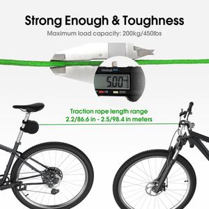 Cordon de remorquage pour vélo adulte, corde de remorquage extensible pour vélo, corde de remorquage rétractable pour vélo, système de remorquage pour vélo - Product Image 3
