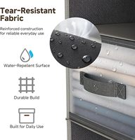 Organisateur de rangement suspendu à 6 étagères avec 3 tiroirs et poches latérales en tissu non tissé, sans outil, gain de place pour dortoir et camping-car