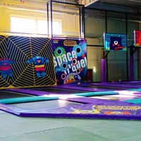 Pokiddo enfants et adultes aire de jeux intérieure parc de trampoline jeu de balle interactif jeu de trampoline de basket-ball interactif