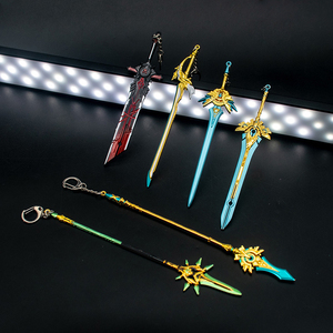 Wolf's End <span class=keywords><strong>Game</strong></span> Original <span class=keywords><strong>God</strong></span> Weapon Porte-clés en alliage métallique Couteau Porte-clés personnalisé - Product Image 3
