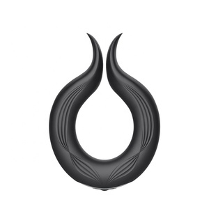 Super Puissance Noir Silicone Cockring Vibrant Hommes Vibrateur Anneau De Pénis avec 10 Vitesses Vibration Étanche Rechargeable - Product Image 3