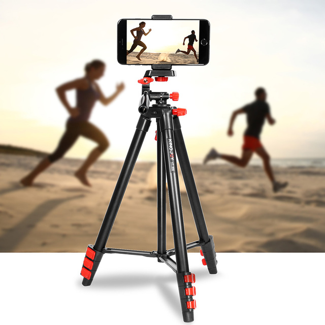 Kingjoy Professional 4 Sections Aluminum Lightweight Travel Flexible Smartphone Phone Tripod Camera Stand Outdoor