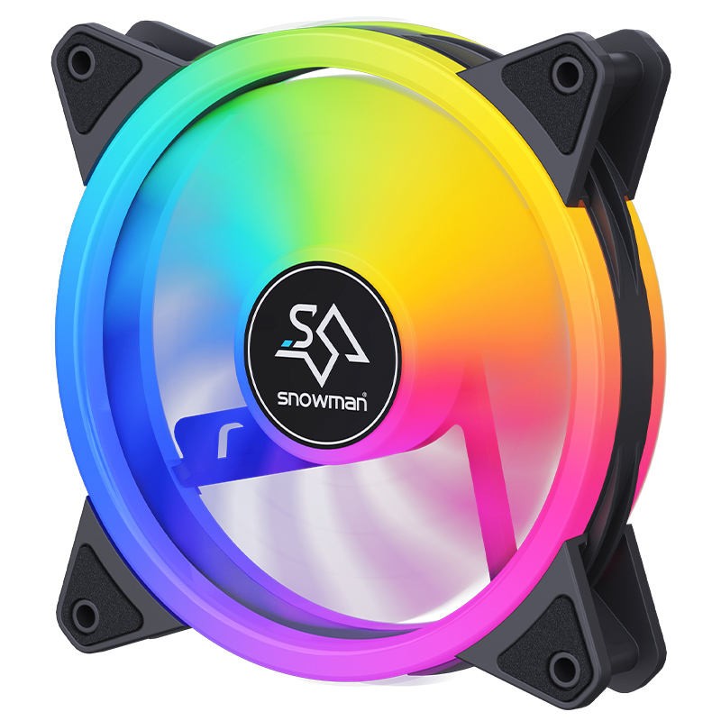 SNOWMAN Gaming PC Case Cooling Fan 120MM PWM 4 Pin Cooler Fan ARGB Fan ...