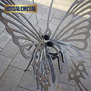 Escultura de metal al aire libre estatua de Arte de jardín moderno, escultura de acero hecha a mano para paisaje pieza central artística contemporánea - Product Image 6