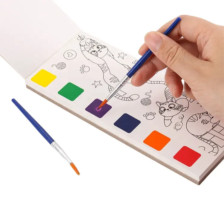 Çocuklar çizim için Pigment ile eğitim öğretici oyuncaklar su renk cep grafiti boyama kitabı